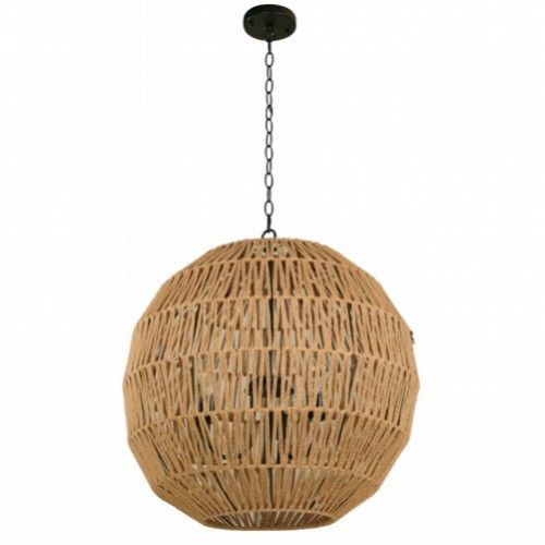 LAMP, COLGANTE NEGRO Y MARRON 3L E27 40W