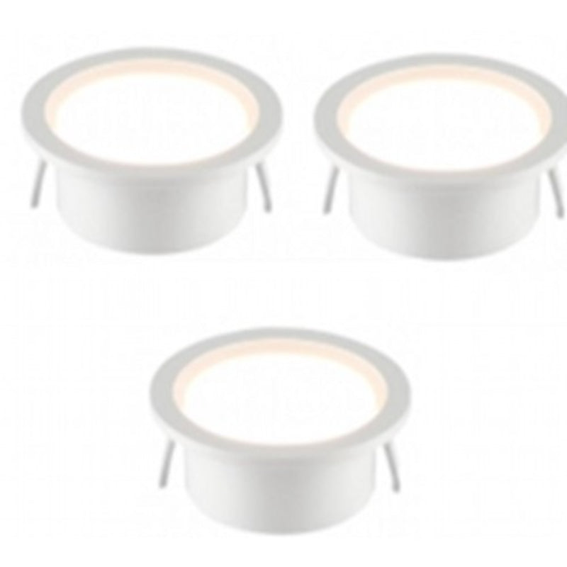 LAMP. LED DE GABINETE NEGRO 2W 100-240V 3000K 3 PIEZAS