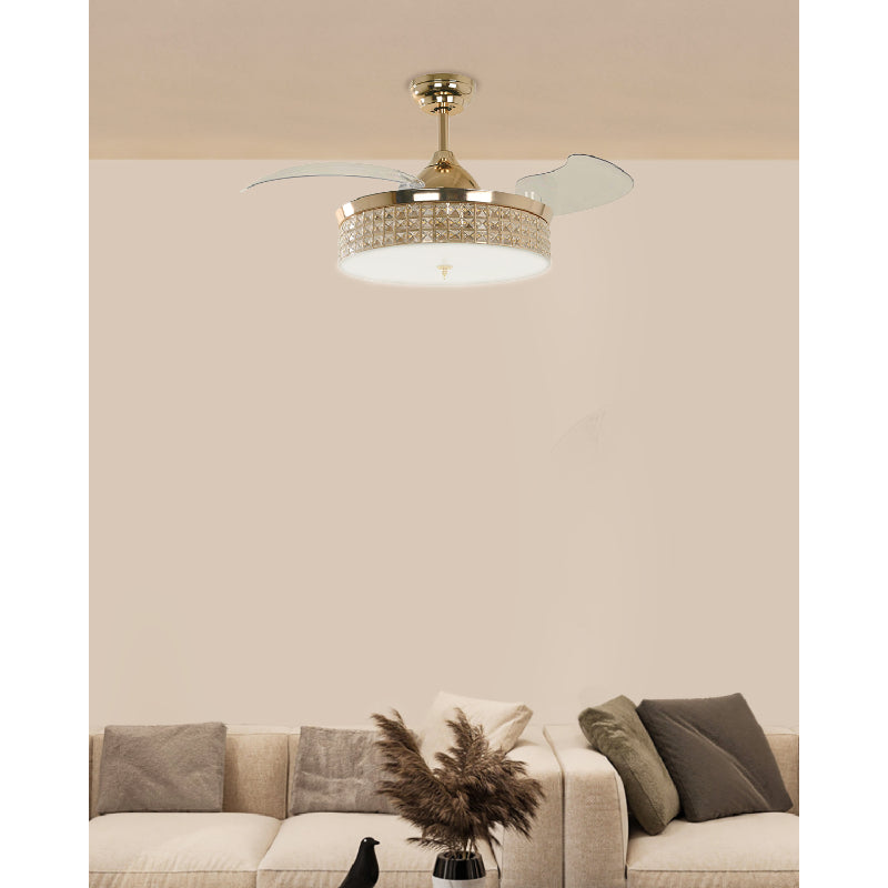 VENTILADOR LED DE TECHO 42" DC 36W 2700K/3500K/5000K ASPAS PLEGABLES