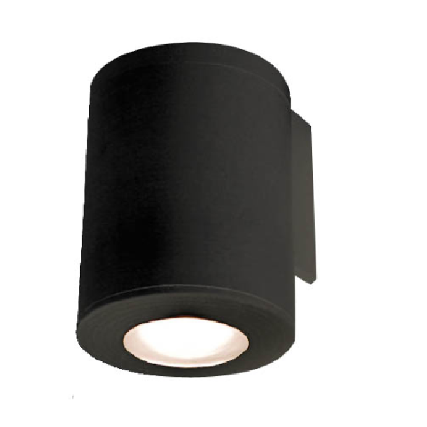 LAMP. EXT. PARED FRANCA 90 NEGRO 1L GU10 3.5W CCT