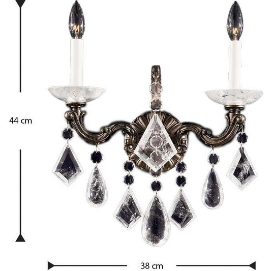 LAMP. PARED CRISTAL SCALA ROCK 2L E12 60W