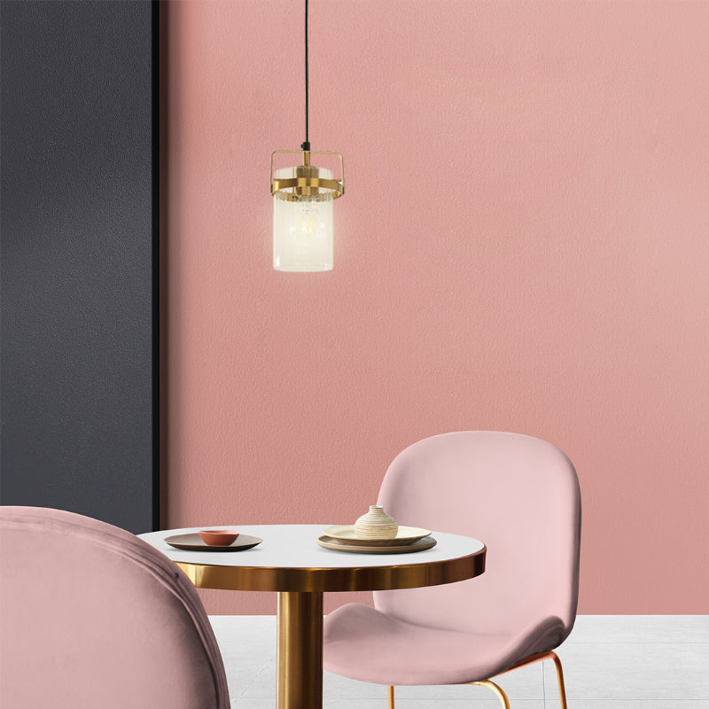 LAMP. COLGANTE NEGRO+BRONCE 1L E27 60W