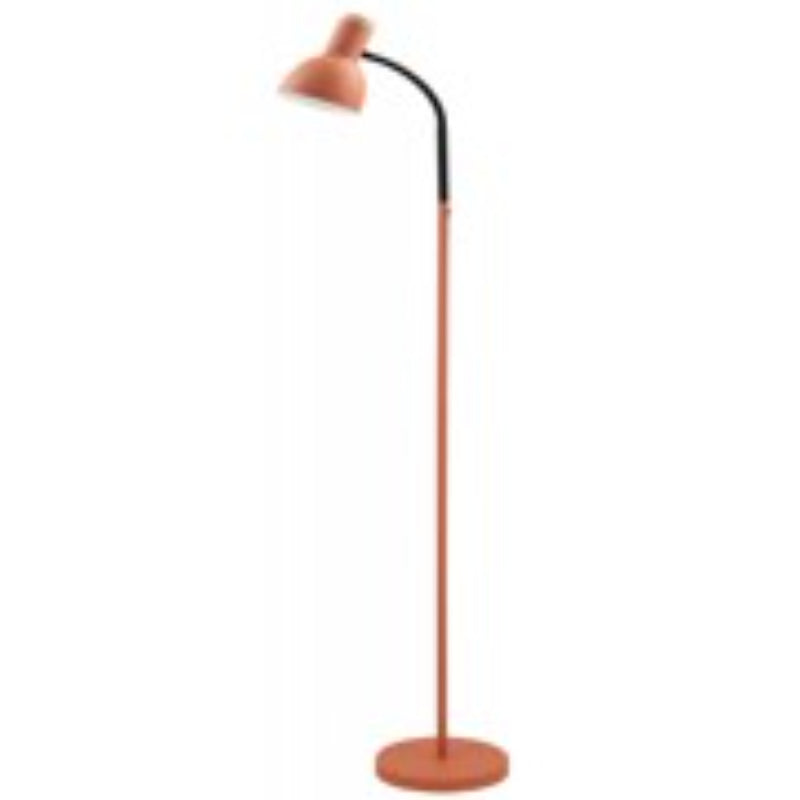 LAMP. DE PIE ACAB. MADERA-NEGRO-NARANJA 1L E27 25W