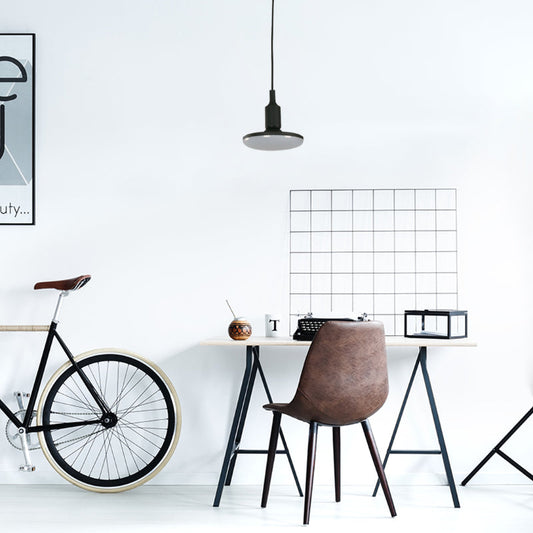 LAMP. COLGANTE NEGRO 1L E27 20W (INCLUYE BOMBILLO LED UFO 6500K)
