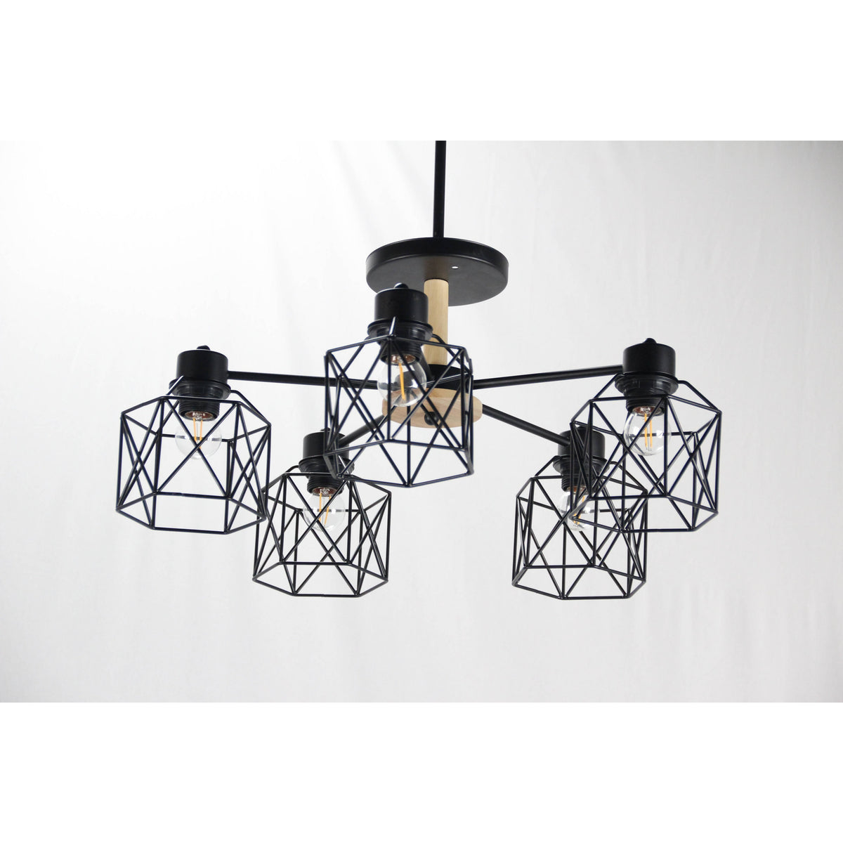 Lámpara Techo Negro 5L E27 40W