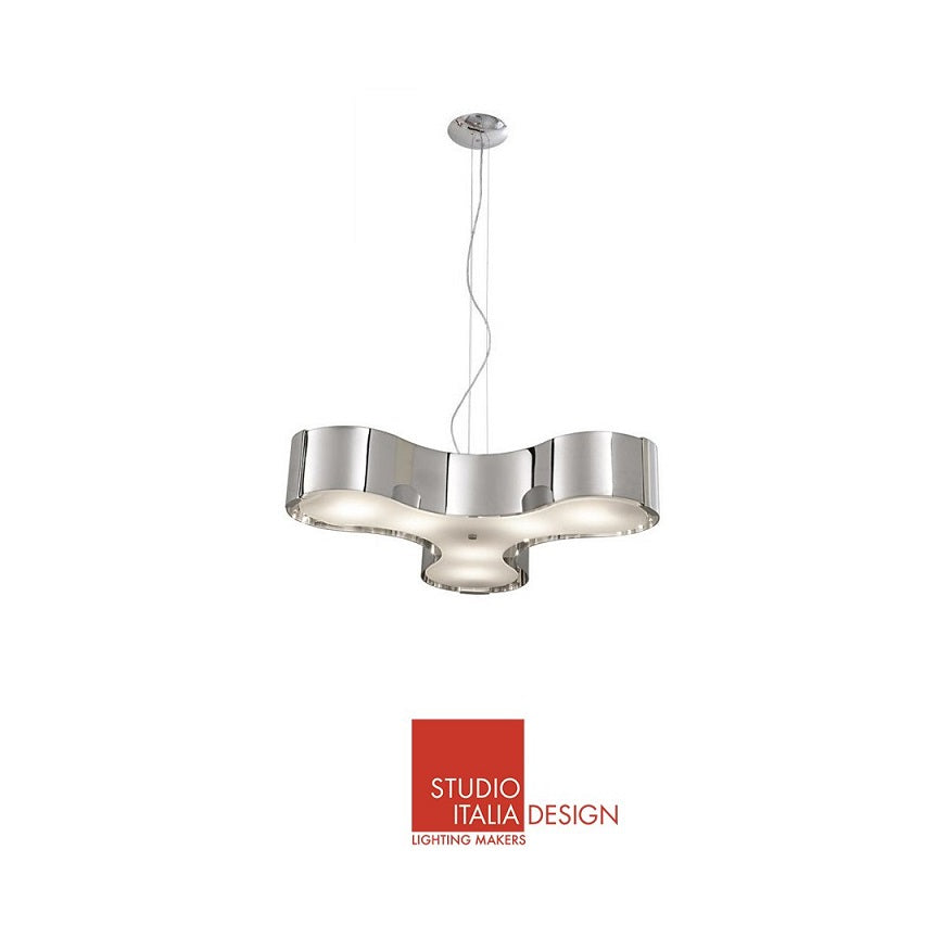 LÁMPARA COLGANTE LED TRIS 3L CROMO STUDIO