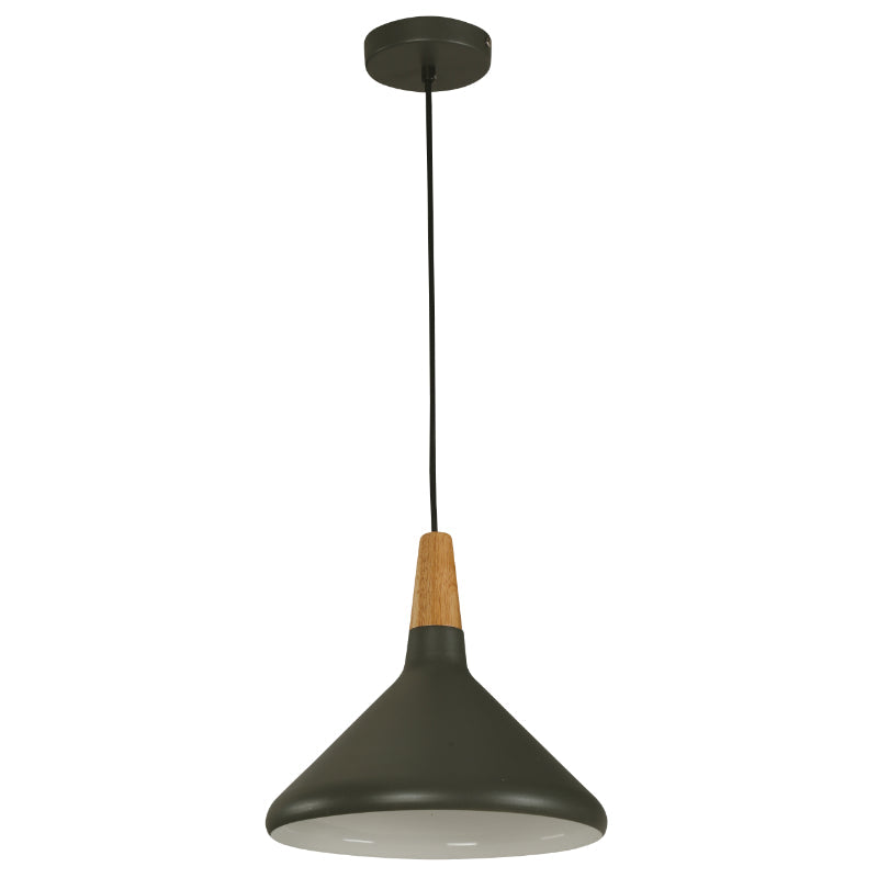 Lámpara Colgante Gris 1L E27 60W
