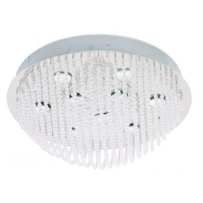 Lámpara Colgante De Cristal Cromo 9L Gu10 50W