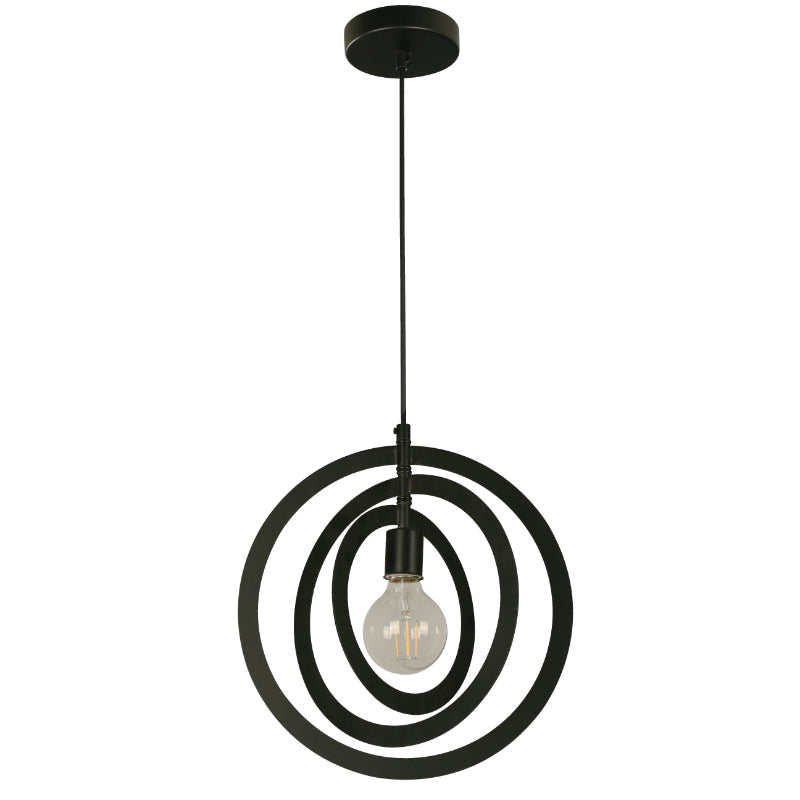 LAMP. COLGANTE NEGRO 1L E27 60W