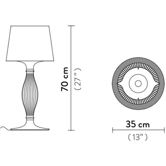 LAMP. MESA LIZA PURPURA 1L E27 10W 2700K (I/B)