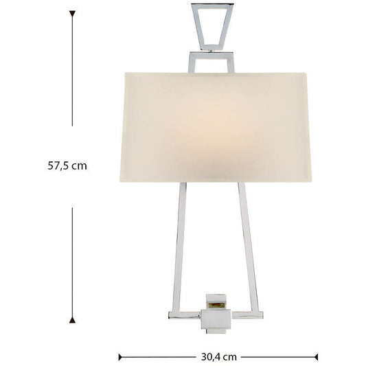 LAMP. PARED DARLANA CHAPMAN NIQUEL 2L E12 40W