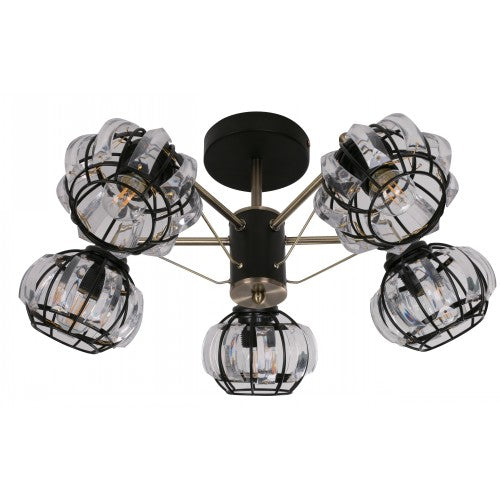 LAMP. TECHO NEGRO 5L E27 40W