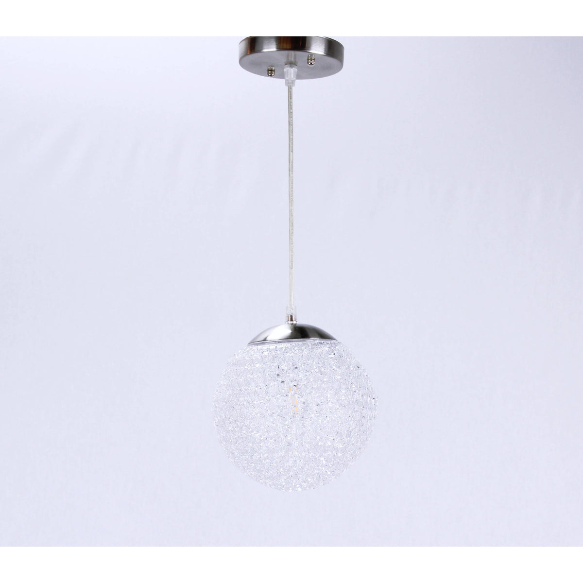 LAMP. COLGANTE NÍQUEL SATINADO 1L E27 60W