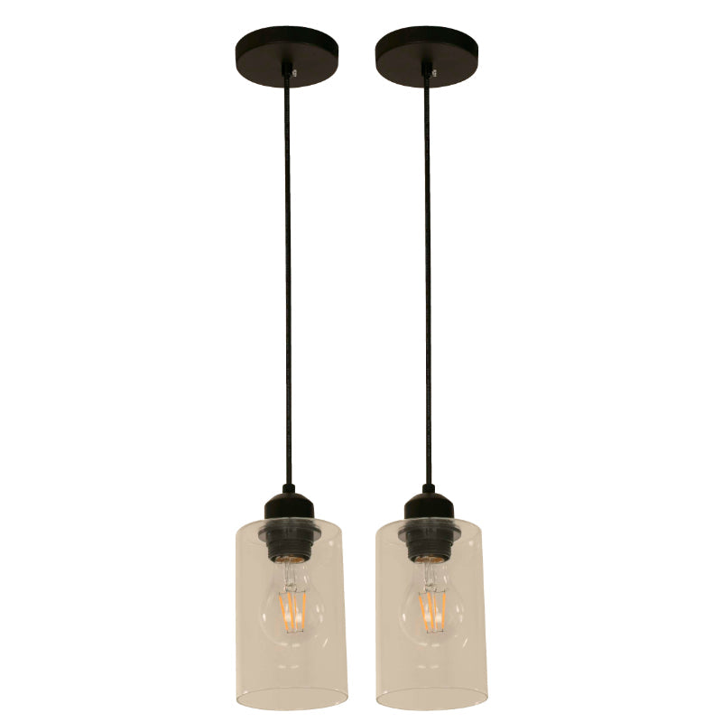 LAMP. COLGANTE NEGRO 1L E27 40W (2 PIEZAS)