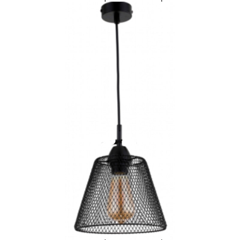 LAMP. COLGANTE 1L NEGRO 40W 120V E27
