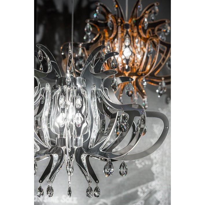 LAMP. COLGANTE LILLIBET PLATEADO 1L E14 40W