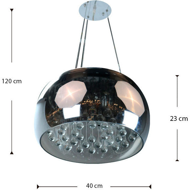 Lámpara Colgante Cromo 5L G4 20W (Bombillos Incluidos Y Convertible)