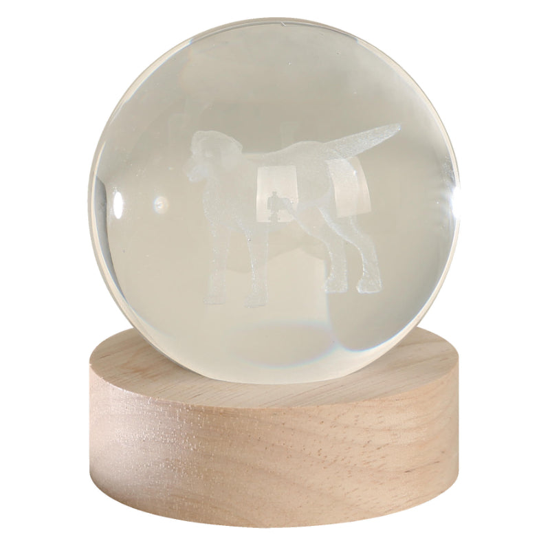 LAMP. LED DE MESA BOLA DE CRISTAL TRANSPARENTE 0.15W 5V RGB
