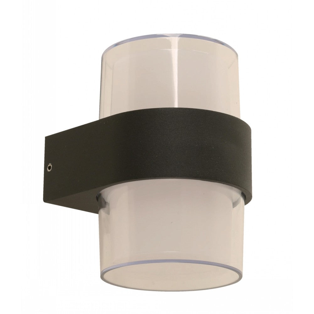 LAMP. LED EXT. PARED NEGRO 10W 85-265V 4000K