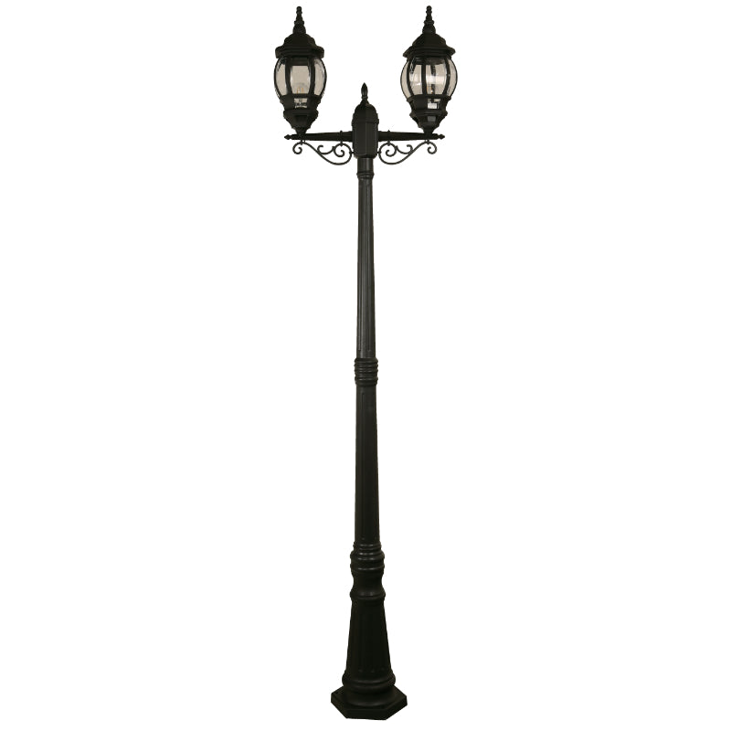 LAMP. EXT. POSTE NEGRO 2L E27 10W