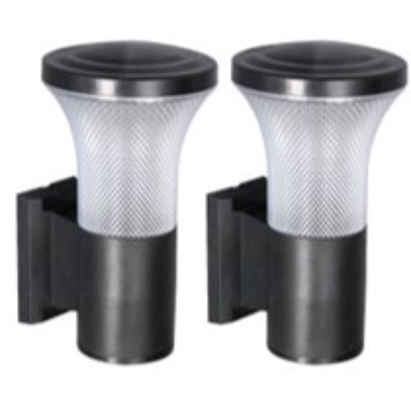 LAMP. EXT. DE PARED NEGRO 1L E27 10W 2 PIEZAS