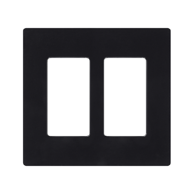 PLACA DECORATIVA DE PARED 2-GANG NEGRO