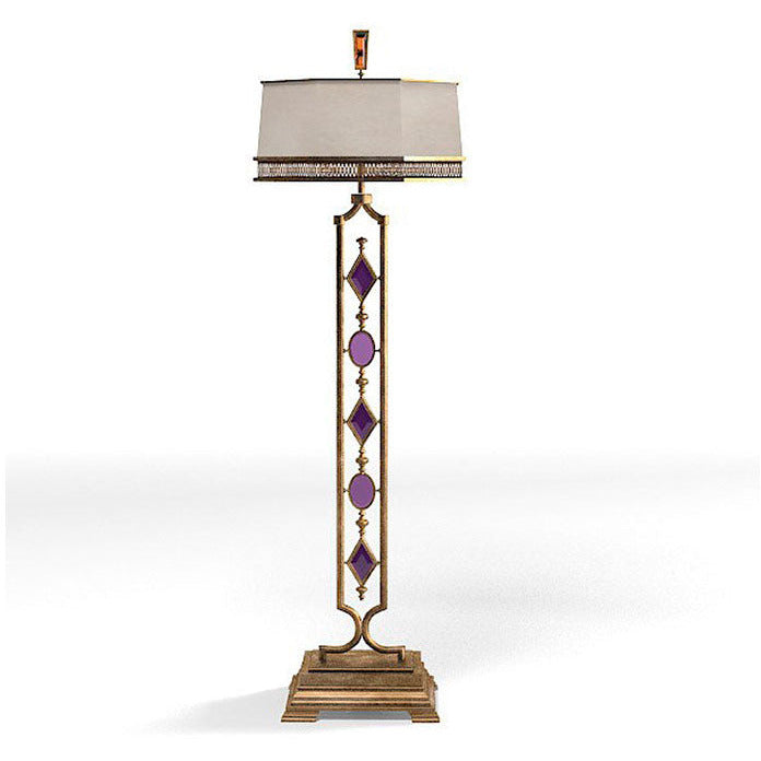 LAMP. PISO ENCASED GEMS DORADO 68" 1L E14 150W