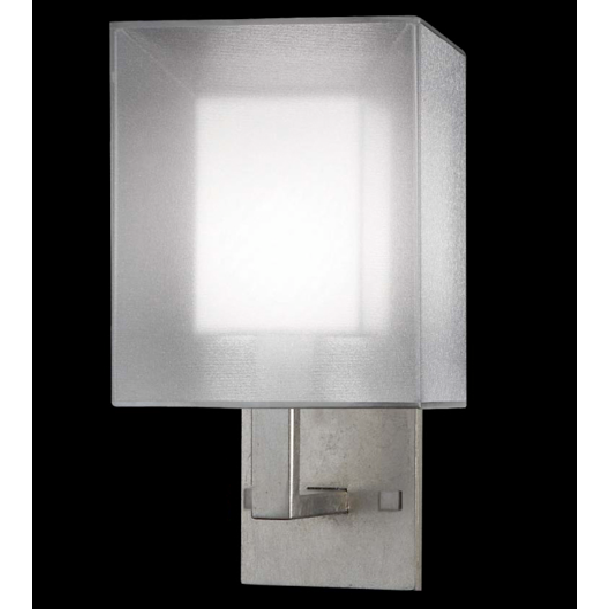 LAMP. PARED QUADRALLI PLATEADO 1L E12 40W