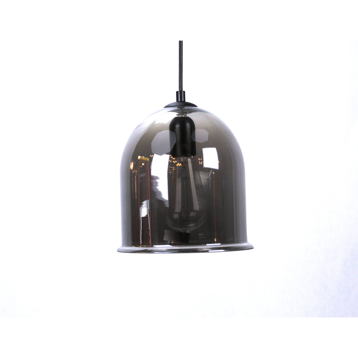 Lámpara Colgante Negro 1L E27 60W (Bombillo Incluido)
