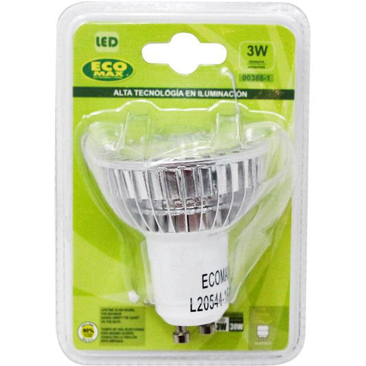 BOMBILLO LED GU10 3W 100-277V LUZ VERDE