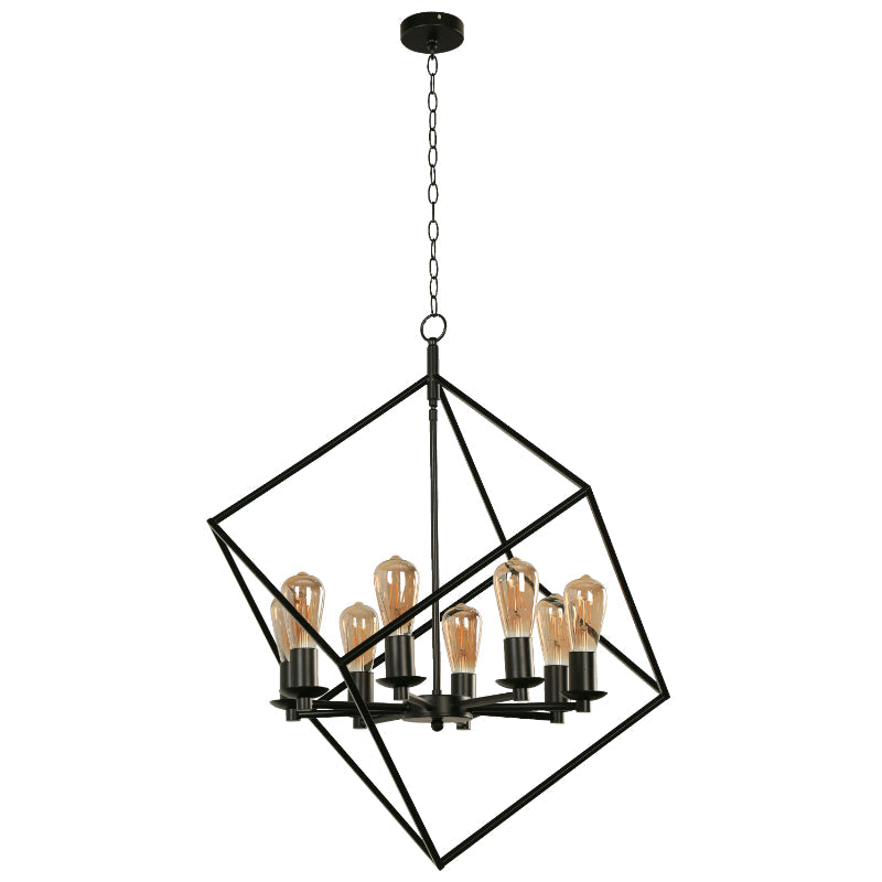 LAMP. COLGANTE NEGRO 8L E27 60W