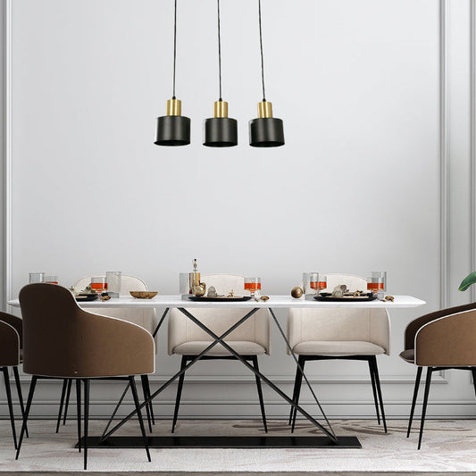 LAMP. COLGANTE NEGRO 3L E27 60W