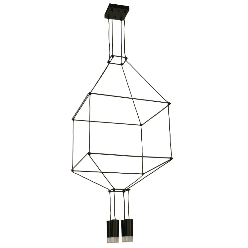Lámpara Led Colgante Negro 4L 3W 85-265V 3000K