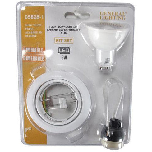 LAMP. TECHO BLANCO 1L GU10 (I/B LED 5W 6000K ATENUABLE)