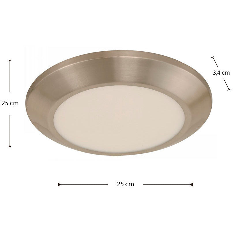 LAMP. LED TECHO NIQUEL SATINADO 18W 6500K