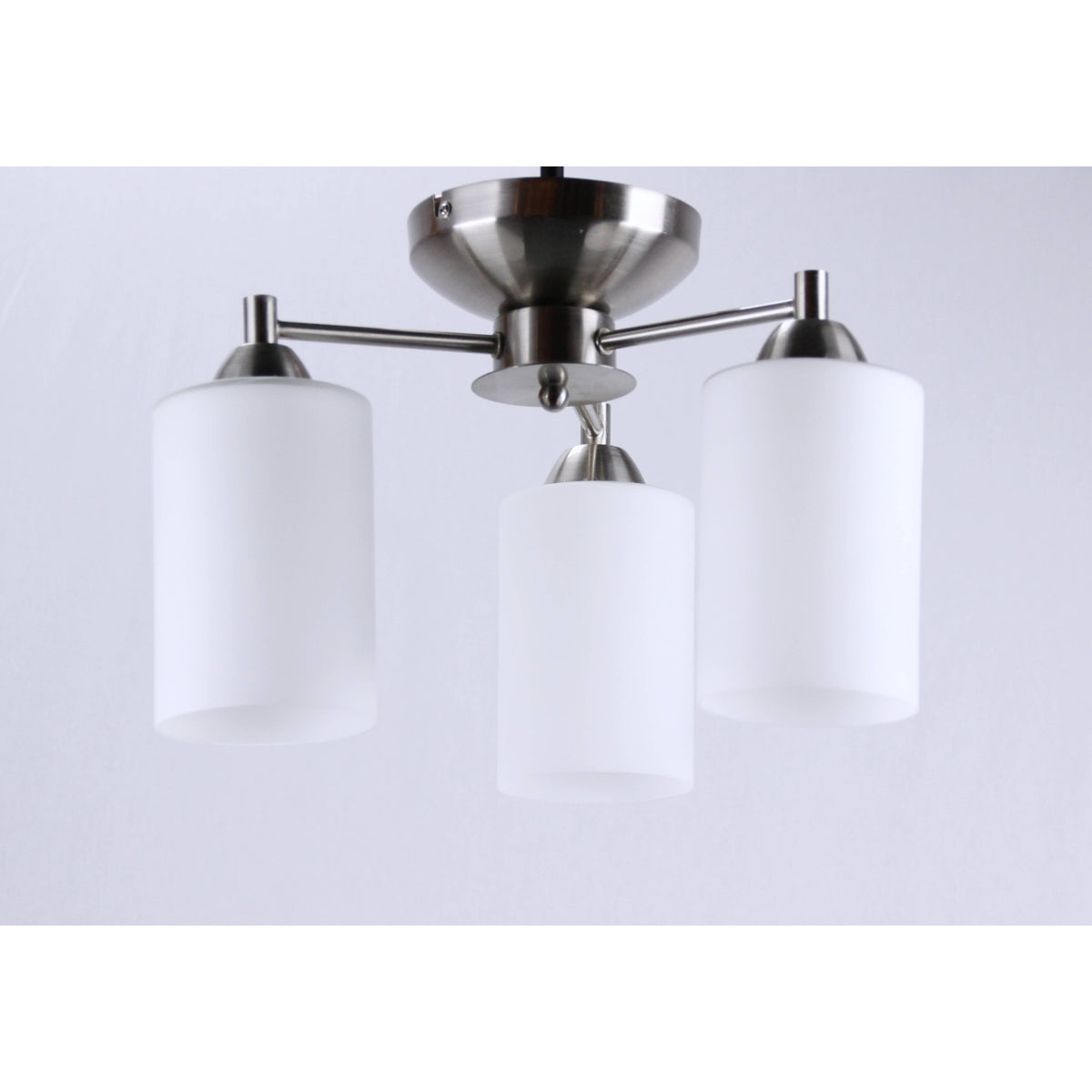 LAMP. TECHO NÍQUEL SATINADO 3L E27 40W