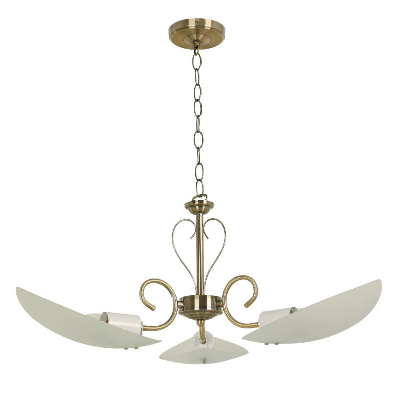 LAMP. COLGANTE BRONCE ANTIGUO 3L E27 60W