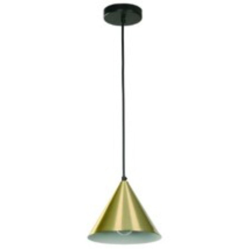 LAMP. COLGANTE NEGRO Y BRONCE 1L E27 40W