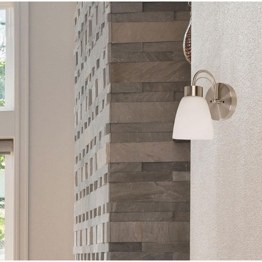 LAMP. PARED NÍQUEL SATINADO 1L E27 60W