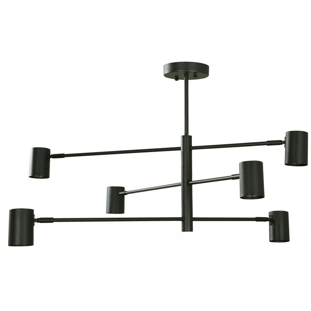 LAMP. COLGANTE 6L NEGRO GU10 5W 120V