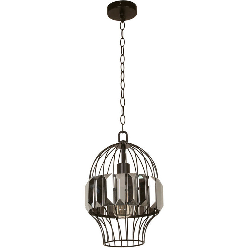 LAMP. COLGANTE NEGRO 1L E26 60W