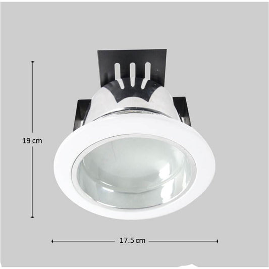LAMP.TECHO E27*2L 9W ACAB. BLANCO
