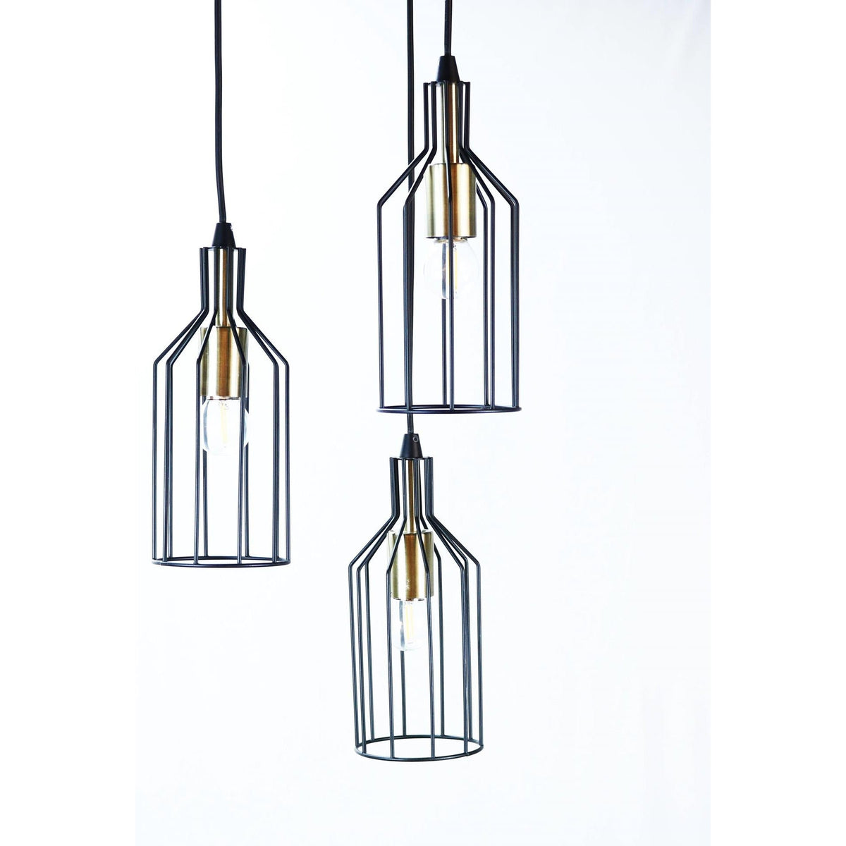 LAMP. COLGANTE NEGRO 3L E27 60W
