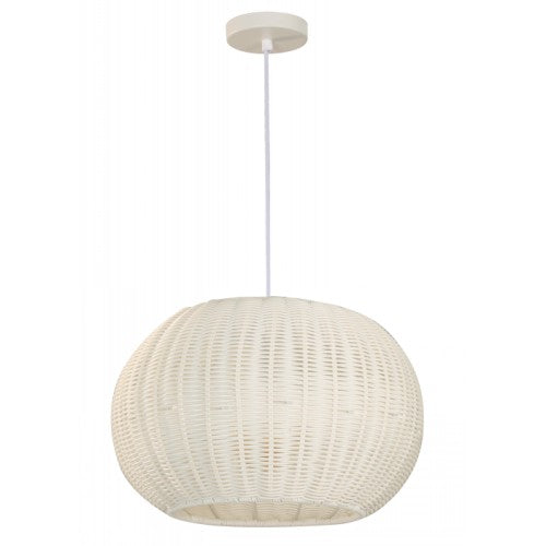 LAMP. COLGANTE BLANCO 1L E27 60W