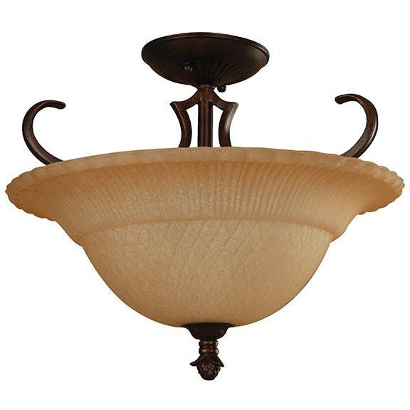 LAMP. TECHO DORADO ANTIGUO 3L E27 60W