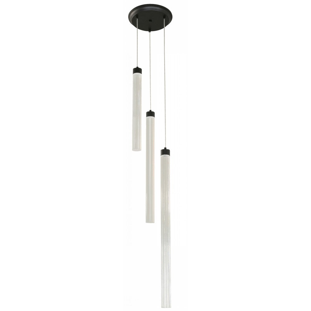 LAMP. LED COLGANTE NEGRO 38W 100-240V 3000K
