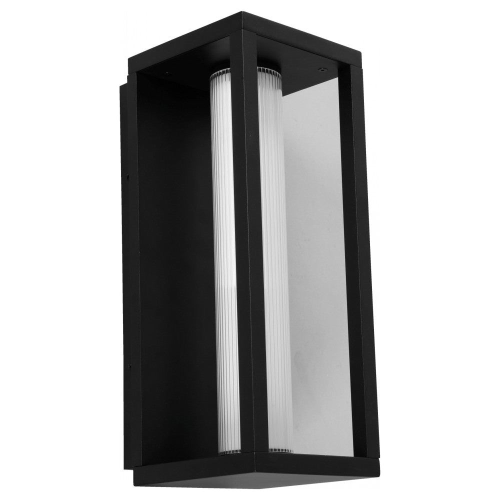LAMP. LED EXT. DE PARED NEGRO 12W 100-240V 3000K