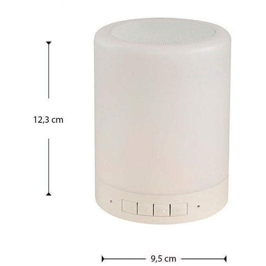LAMP. LED MESA BLANCO 1.2W 2700K RGB (SENSOR DE TOQUE, BOCINA CON BLUETOOTH)