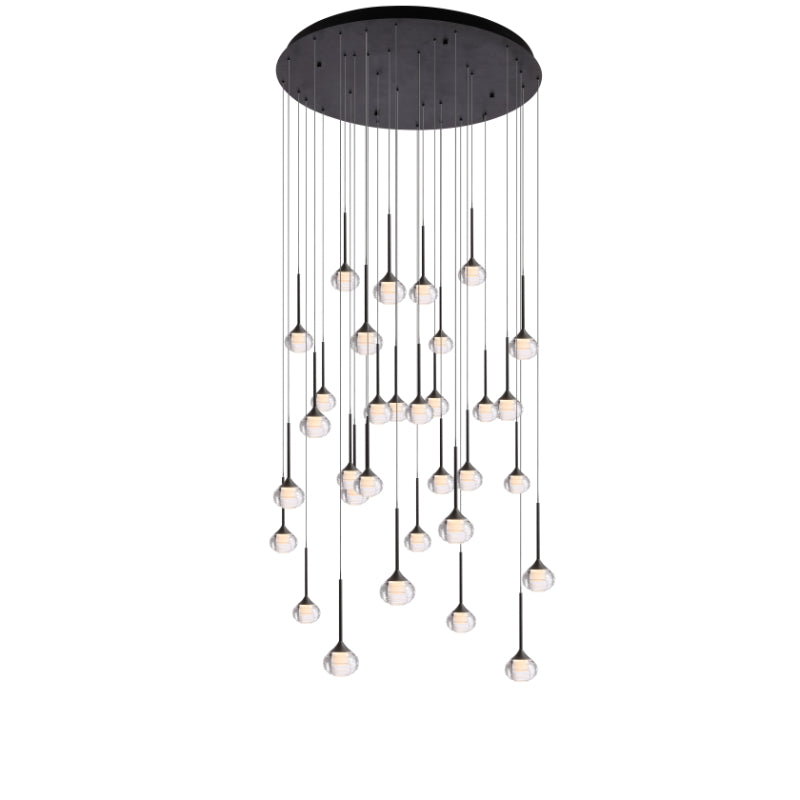 LAMP. LED COLGANTE NEGRO 1L 80W 100-240V 3000K