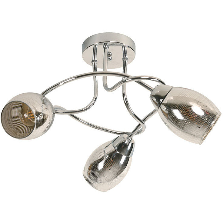 LAMP. TECHO CROMO 3L E27 40W
